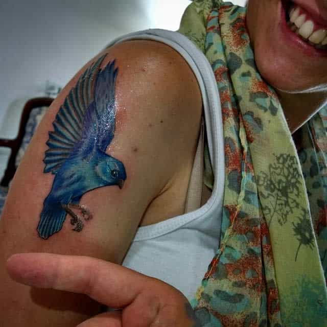 Bluebird Shoulder Tattoo lamarcadaniel