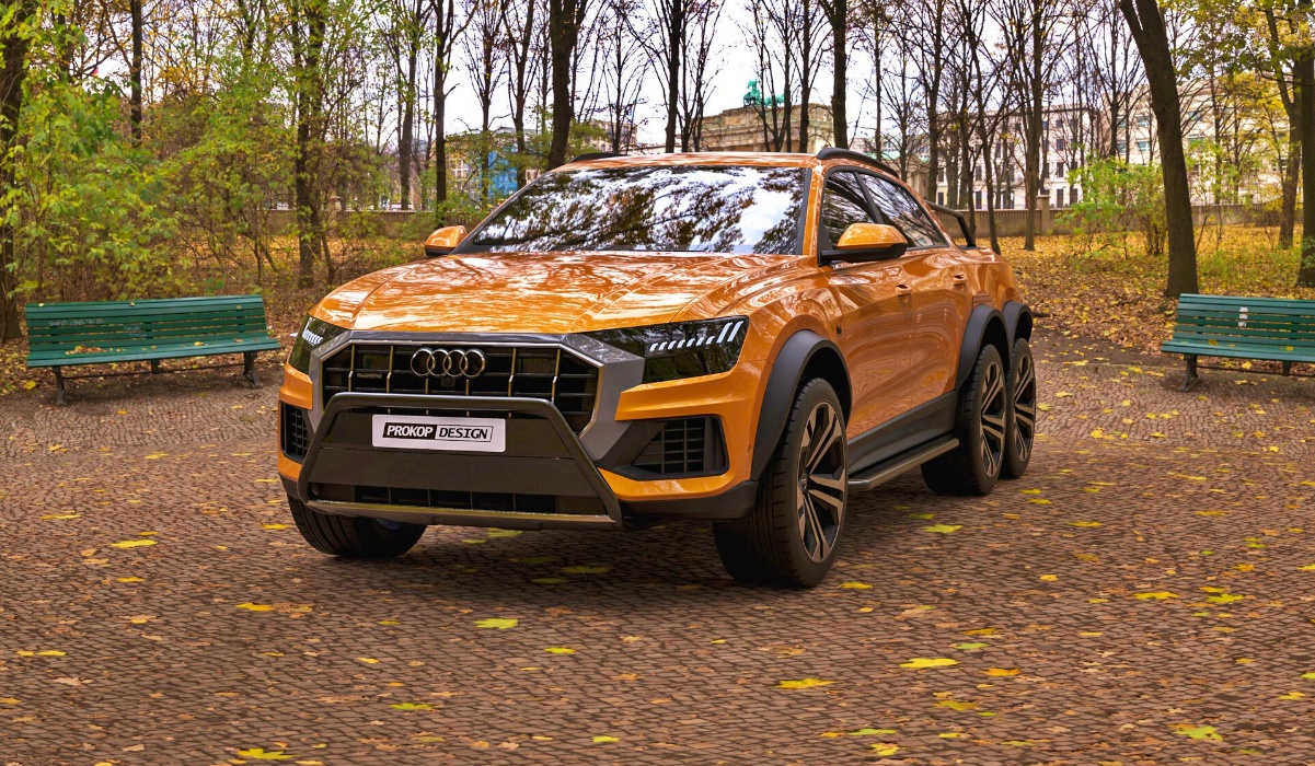lamtac zooming in a close up view of the audi q x super pickup a worthy challenger to the mercedes amg g x 655b8a97ec954 Zooming In: A Close-Up View Of The Audi Q8 6x6 Super Pickup – A Worthy Challenger To The Mercedes-AMG G63 6x6